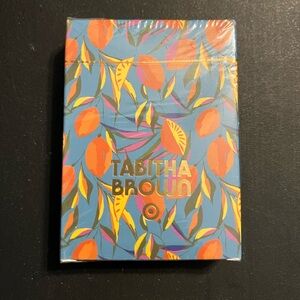 Tabitha Aqua and Orange Playing Cards